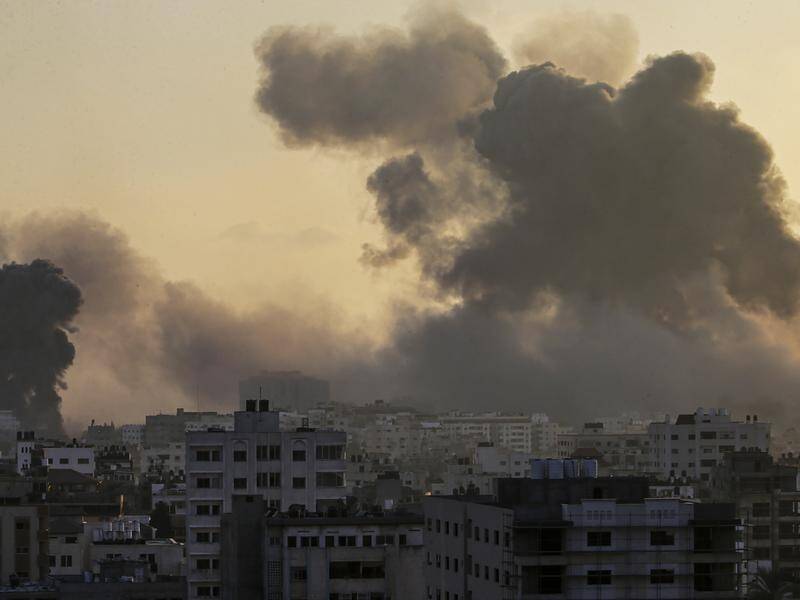 Israel is continuing to bombard Hamas as it advances on Gaza City on the ground. (EPA PHOTO)