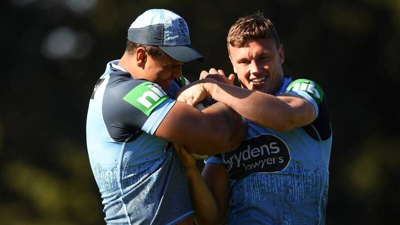 NSW debutant Jack Wighton (R) has been told to prepare for anything in State of Origin game one.