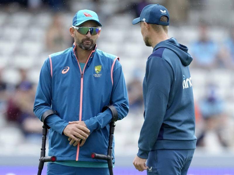 Nathan Lyon's calf injury has ruled him out of the remainder of the Ashes series in England. (AP PHOTO)