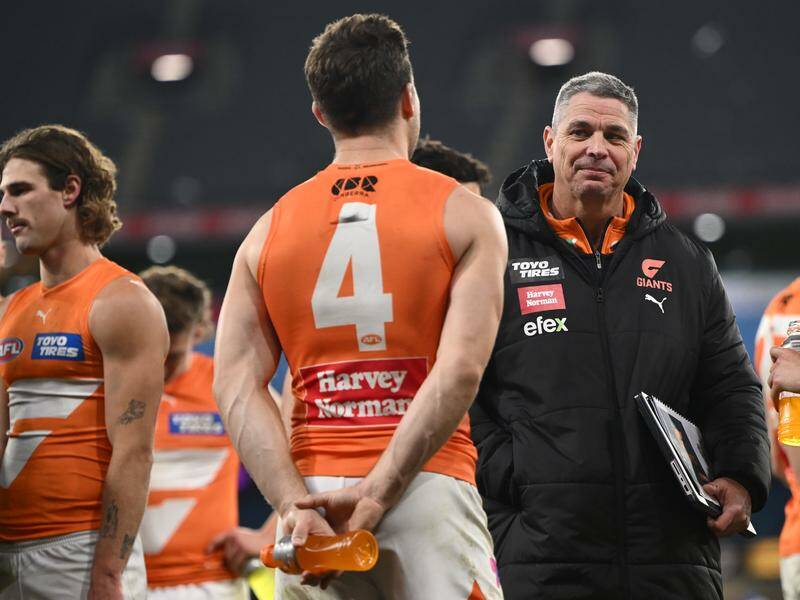 With contract talk on ice, GWS are happy with how they're travelling under coach Adam Kingsley. Photo: Joel Carrett/AAP PHOTOS