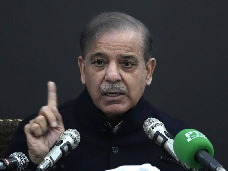 Pakistan's former leader Shehbaz Sharif has been elected as prime minister for a second term. (AP PHOTO)