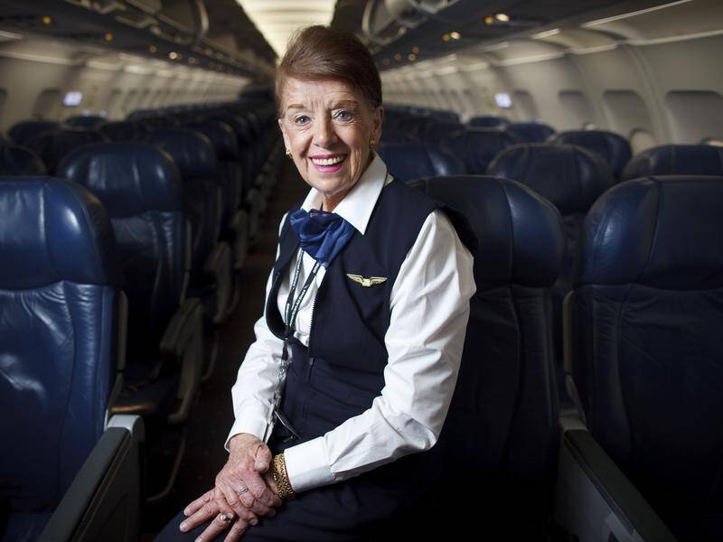 Bette Nash, officially recognised as the world's longest-serving flight attendant, has died. (AP PHOTO)