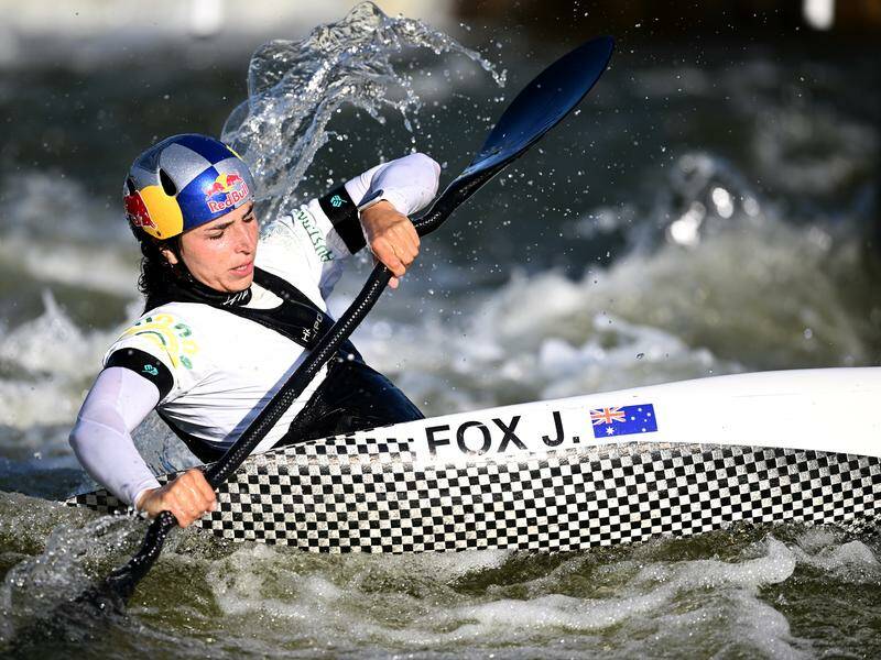 Aussie ace Jessica Fox has begun her hunt for a historic gold medal treble in Paris. Photo: Dan Himbrechts/AAP PHOTOS