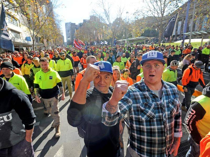 The government will amend building code regulations ahead of scrapping the CFMEU-opposed ABCC. (Joe Castro/AAP PHOTOS)