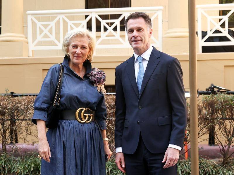 Princess Astrid of Belgium has met NSW Premier Chris Minns amid trade talks in Sydney. (Brendon Thorne/AAP PHOTOS)