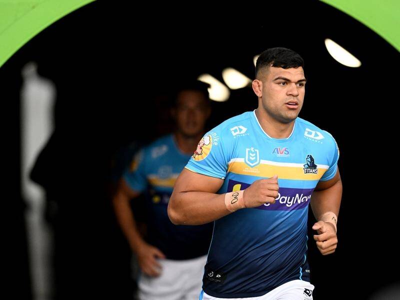 David Fifita has re-signed with the Titans, keeping him at the club through to the end of 2026. (Darren England/AAP PHOTOS)