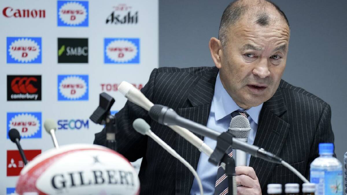 Former Wallabies boss Eddie Jones is yet to win a match in his second stint as head coach of Japan. (AP PHOTO)