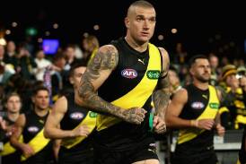 Dustin Martin will let his football do the talking against Hawthorn in his 300th AFL game. (Rob Prezioso/AAP PHOTOS)