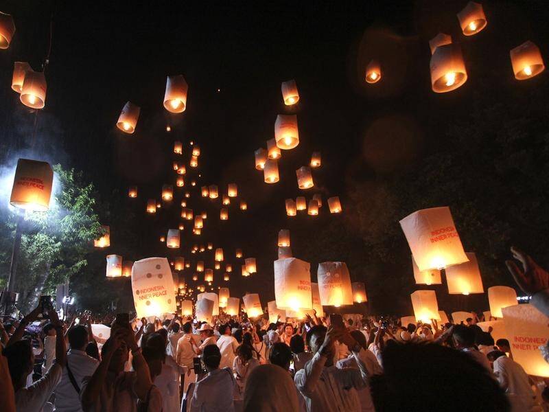 Buddhists are celebrating Vesak, which marks the day of Buddha's birth, death and enlightenment. (AP PHOTO)
