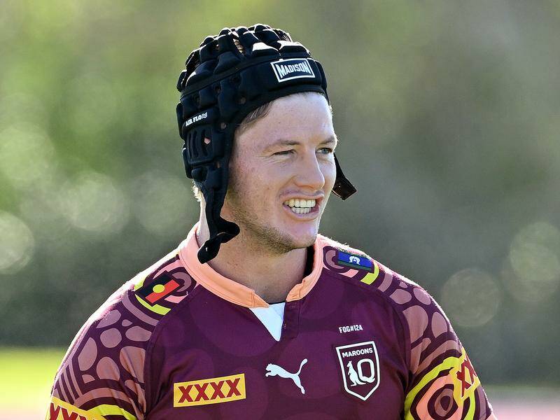 Harry Grant will start at hooker for Brisbane in the State of Origin series decider against NSW. Photo: Dave Hunt/AAP PHOTOS
