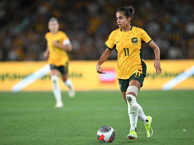 Young Mary Fowler is ready to step up for the Matildas at the Olympic Games in Paris. Photo: Joel Carrett/AAP PHOTOS