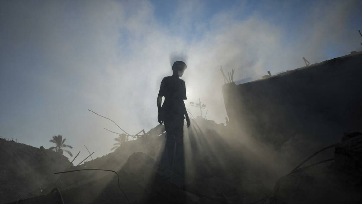 Gazans were told to flee to Deir al-Balah, which has recently been under aerial attack by Israel. (AP PHOTO)