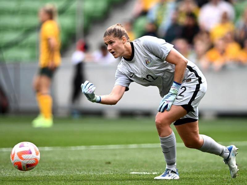 Teagan Micah had six months out due to concussion, but is back to fight for the Matildas' No.1 spot. (Joel Carrett/AAP PHOTOS)