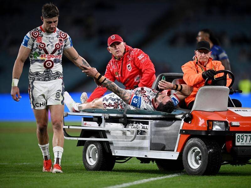 Jack Bird's ankle injury, suffered in the loss to the Dogs, has been downscaled to a serious sprain. (Dan Himbrechts/AAP PHOTOS)