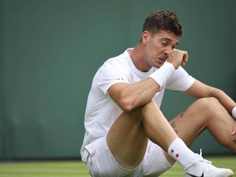 Thanasi Kokkinakis admits to always feeling a little tentative when it comes to grass-court play. (AP PHOTO)