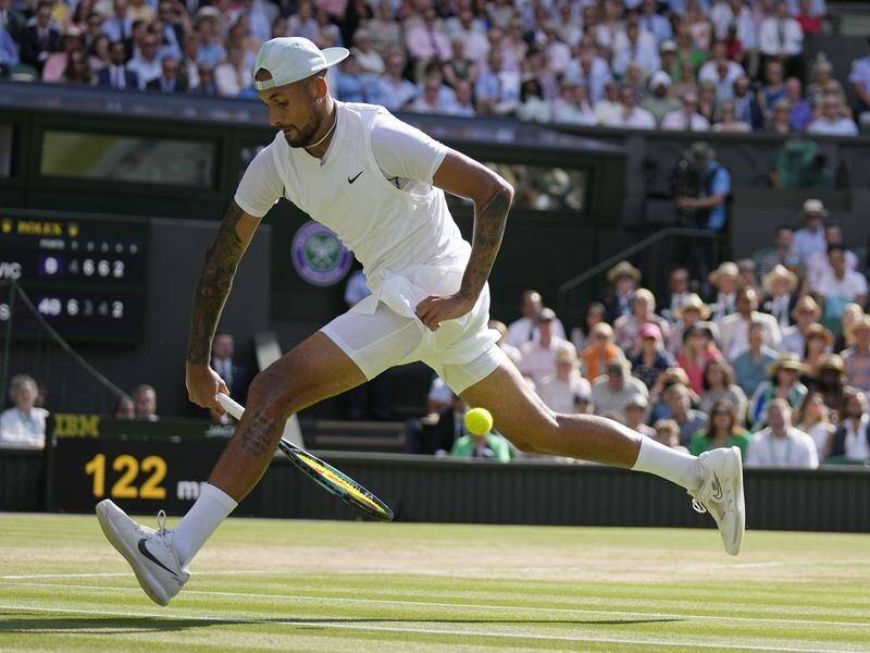 Nick Kyrgios returns from injury to play as he bids to get fit to reach another Wimbledon final. (AP PHOTO)