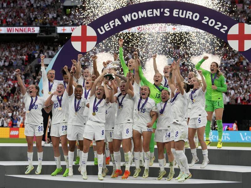 Euro 2022 champions England are among the favourite's to claim the Women's World Cup. (AP PHOTO)