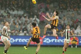 Hawthorn proved far too strong for Collingwood at a rain-drenched MCG. Photo: Rob Prezioso/AAP PHOTOS