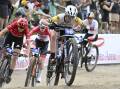 Australian Bec Henderson has finished 13th at the Olympic mountain bike race. Photo: AP PHOTO