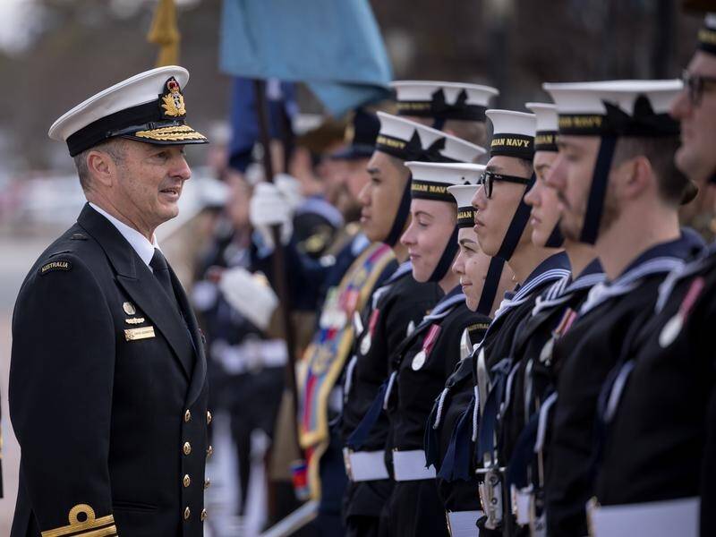 Vice Admiral David Johnston has taken command as leader of Australia's armed forces. (HANDOUT/DEPARTMENT OF DEFENCE)
