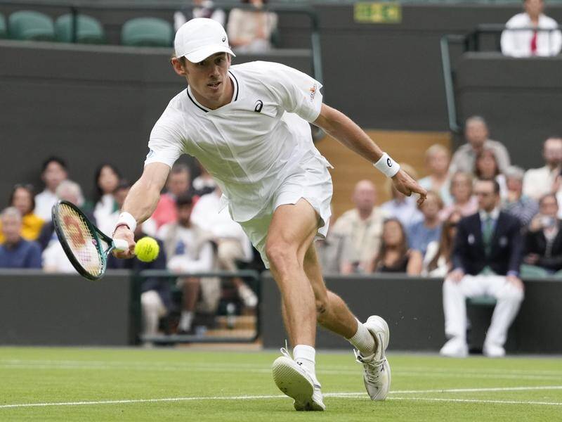 An injured Alex de Minaur is out of Wimbledon with fears over his fitness for the Olympics too. (AP PHOTO)