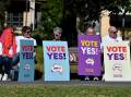 'Yes' vote campaigners spent more than $60m on the failed Indigenous voice referendum of 2023. (Bianca De Marchi/AAP PHOTOS)