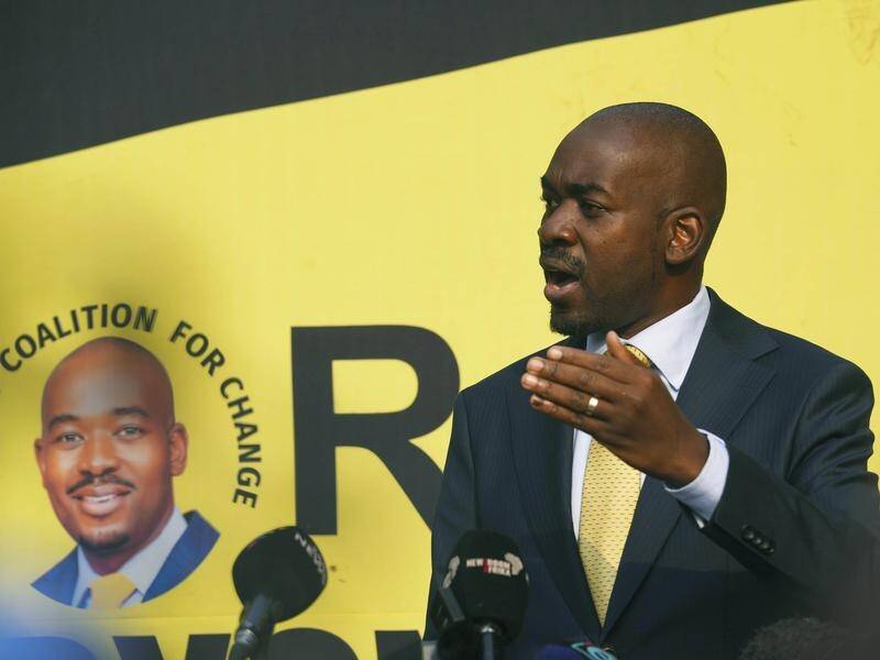 Nelson Chamisa has declared the opposition will form Zimbabwe's new government. (AP PHOTO)