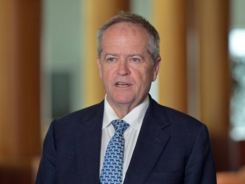 Senator Wong says Bill Shorten has been 'a very strong voice in support of the people of Ukraine'. (Mick Tsikas/AAP PHOTOS)