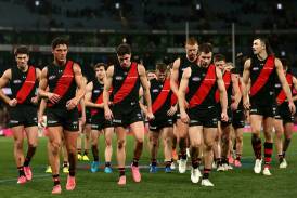 Essendon have tumbled out of the eight to 10th after their insipid display against St Kilda. Photo: Rob Prezioso/AAP PHOTOS