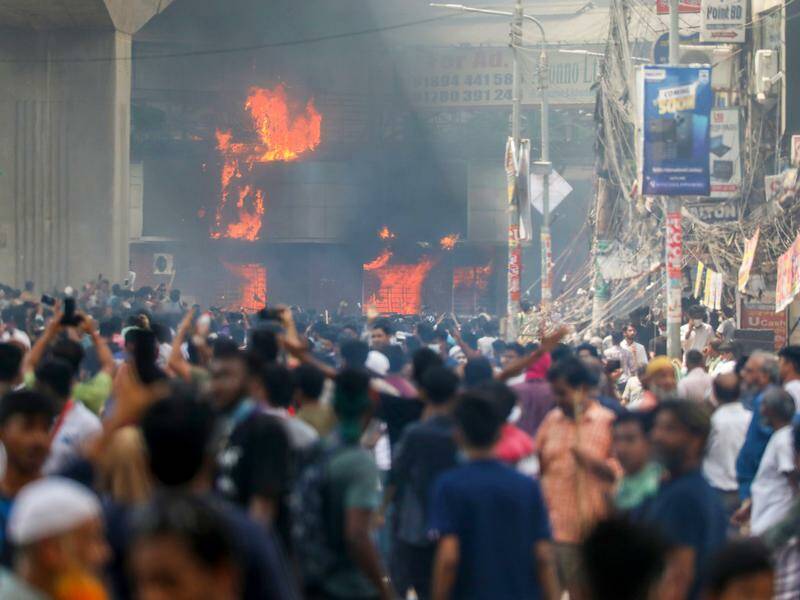Unrest broke out in Bangladesh following student anger against quotas for government jobs. Photo: EPA PHOTO