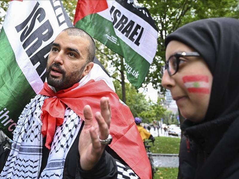 A rally will be held in Sydney to support Palestinians, mirroring other events around the world. (AP PHOTO)