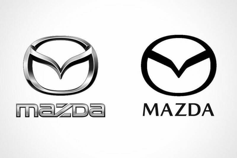 Can you spot the difference with Mazda's new logo?