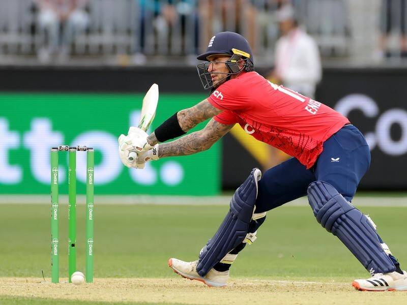 Alex Hales showed his style to help England win their the T20 opener against Australia. (Richard Wainwright/AAP PHOTOS)
