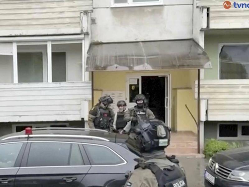Police have conducted a search of a suspect's home over the shooting of Prime Minister Robert Fico. (AP PHOTO)