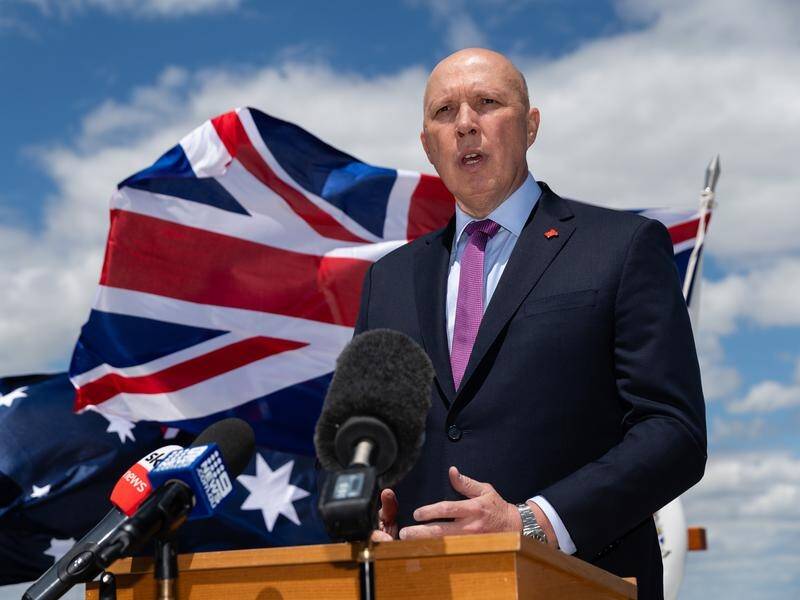 Peter Dutton says the government will get bipartisan support for its nuclear submarine decision. (Richard Wainwright/AAP PHOTOS)