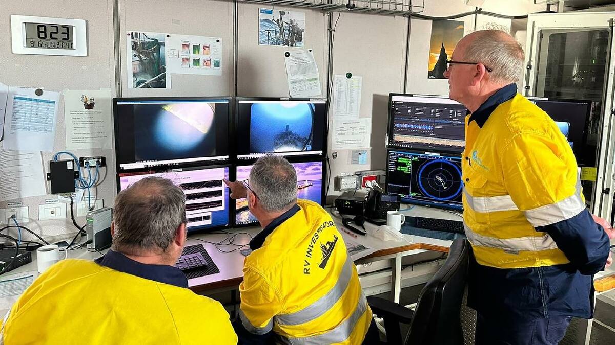 A CSIRO research team located the MV Noongah wreck off the NSW mid-north coast. (HANDOUT/CSIRO)