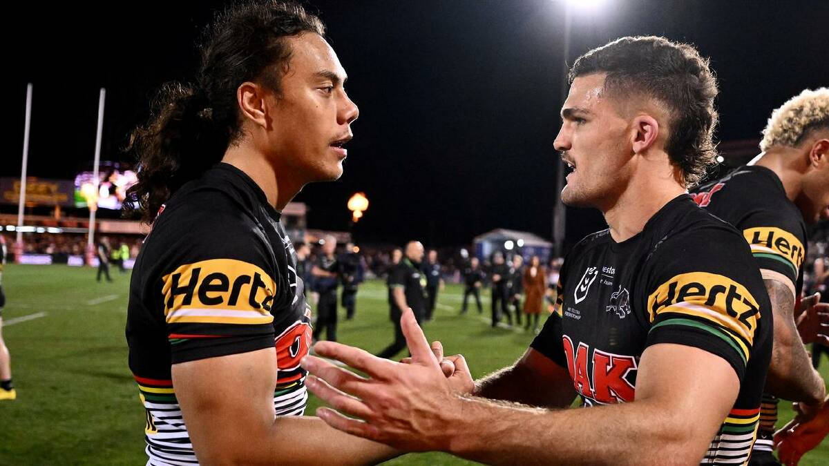 Jarome Luai and Nathan Cleary have enjoyed great and prolonged success as a halves combination. (Dan Himbrechts/AAP PHOTOS)