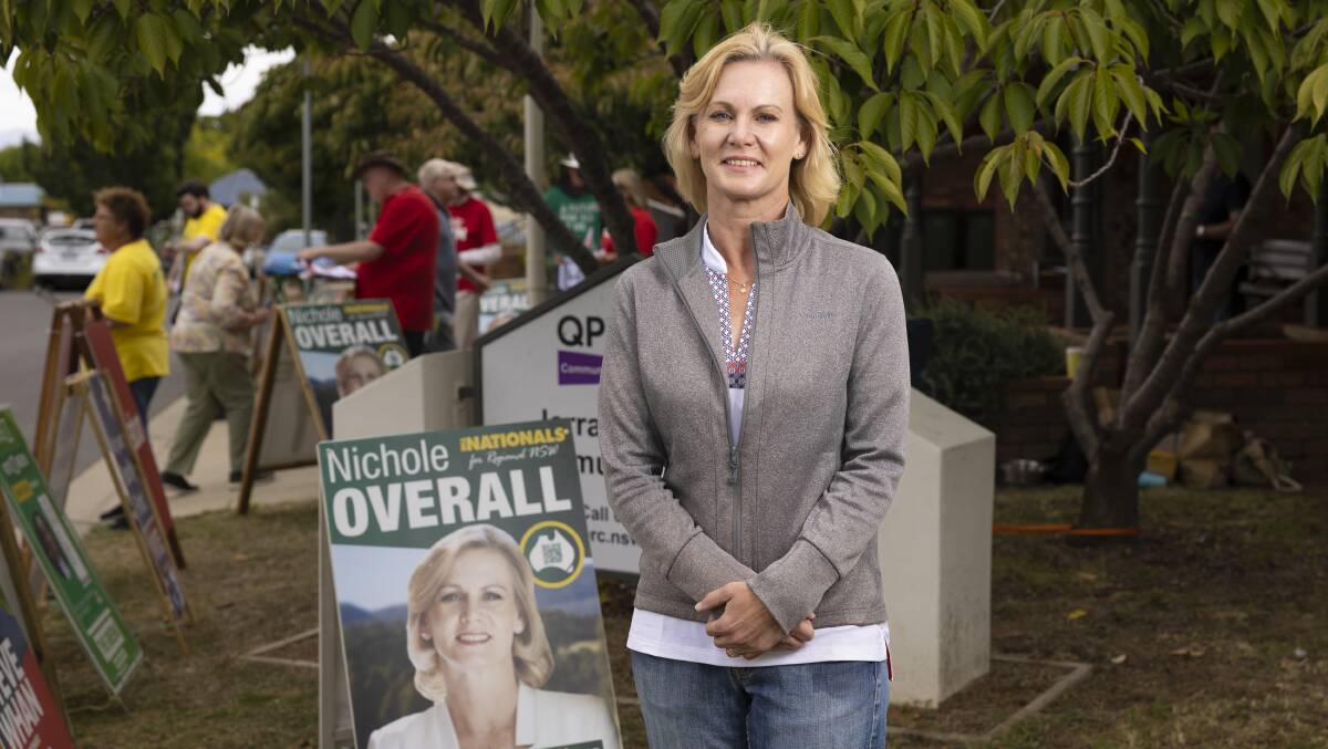 Nichole Overall at pre-polling in Jerrabomberra. Picture by Keegan Carroll