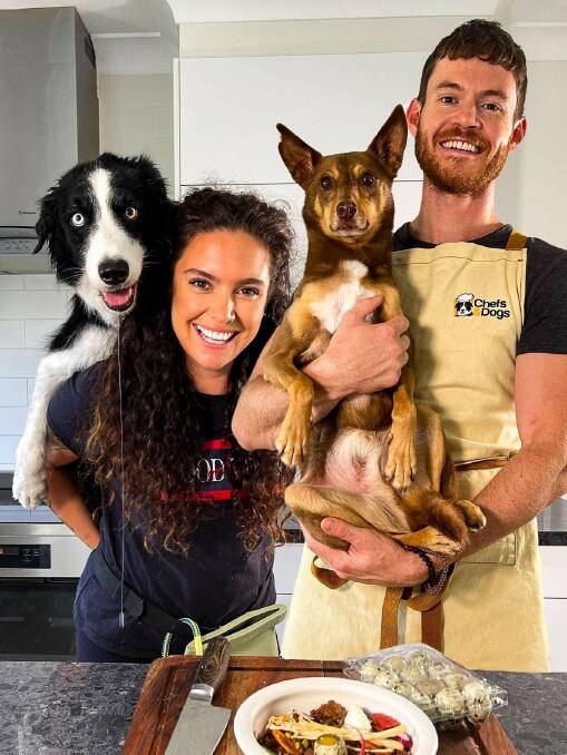 Courtney Willcox and Daniel Tomas who founded Chefs and Dogs. Picture supplied.