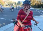 Pedal Power's Ilaria Catizone on the bike protest. Picture by Steve Evans