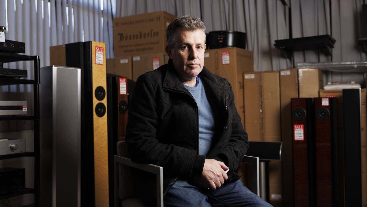 Andrew Hall, manager of Duratone Hi-Fi. Picture by Keegan Carroll