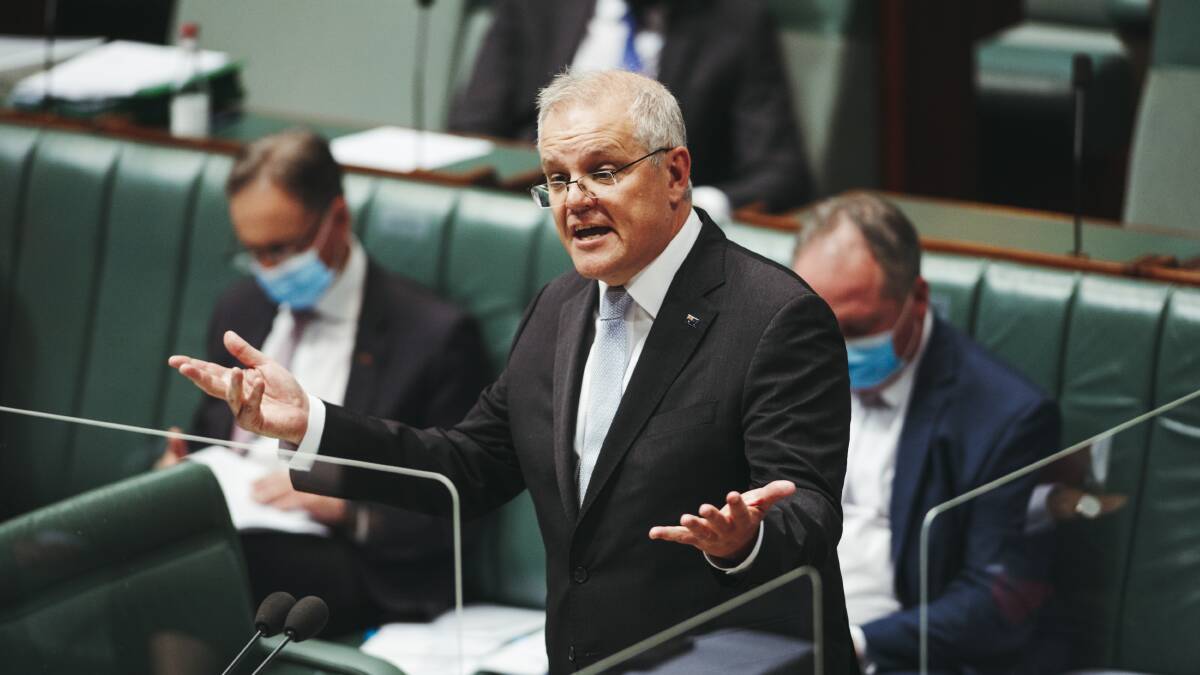 Prime Minister Scott Morrison believes Australians want "don't-do" governments to get out of the way of "can-do capitalism". Picture: Dion Georgopoulos
