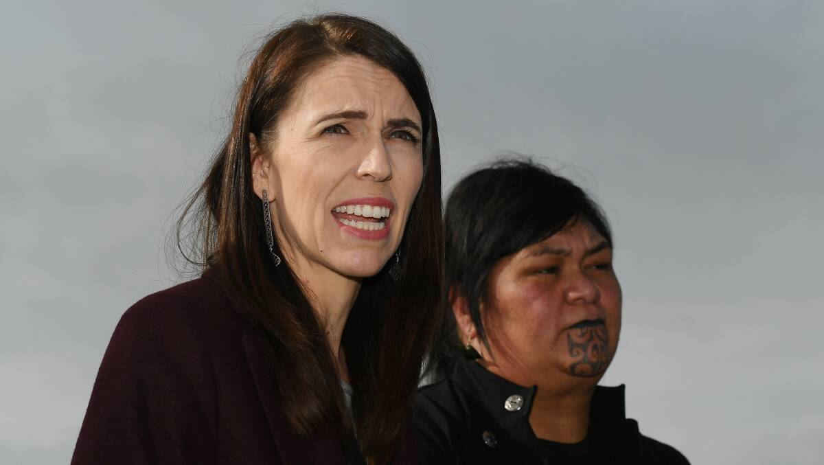New Zealand Prime Minister Jacinda Ardern with Foreign Minister Nanaia Mahuta. Picture: Getty Images