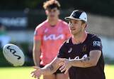Brisbane hooker Blake Mozer is on standby for Billy Walters ahead of the clash with Manly. (Darren England/AAP PHOTOS)