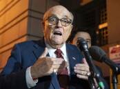 Rudy Giuliani says the cancellation of his radio show is "a clear violation of free speech". (AP PHOTO)