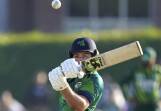 Ireland's Curtis Campher hit the winning runs in a first-ever T20 victory over Pakistan. (AP PHOTO)