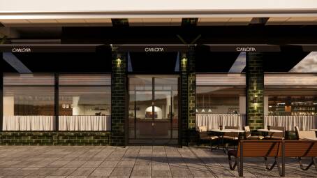 An artist's render of Carlotta, a new restaurant which will open in Scotts Crossing in spring. Picture supplied