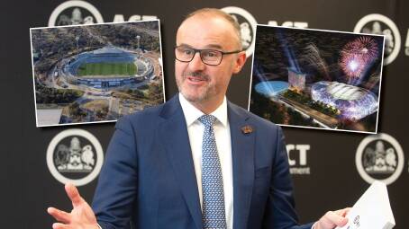 ACT Chief Minister Andrew Barr is trying to push the stadium issue along.